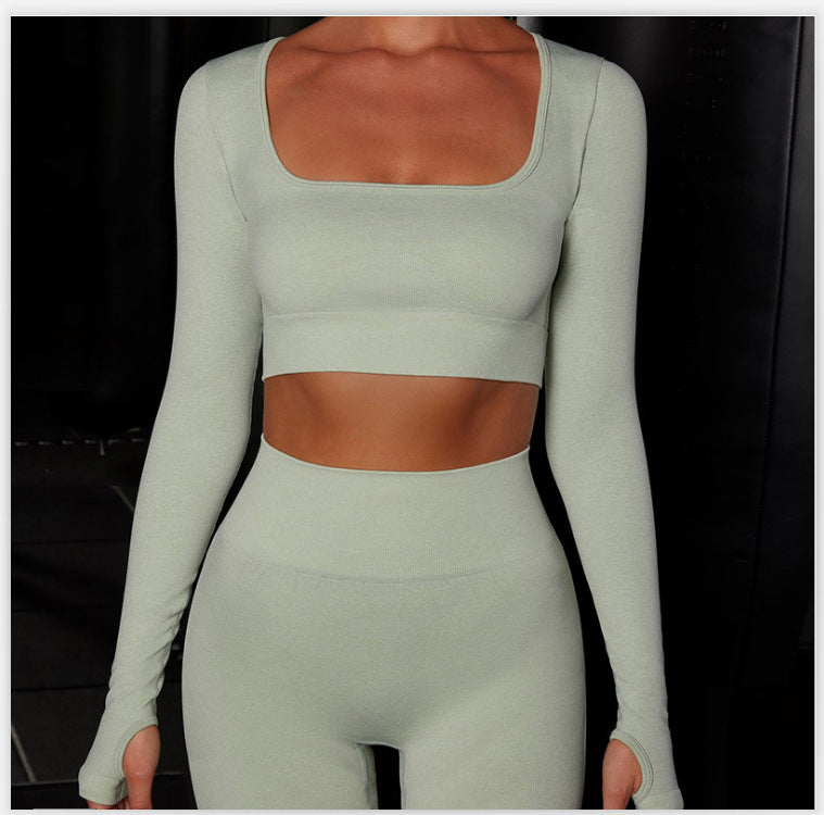 Seamless Knitted Yoga Suit Moisture Wicking