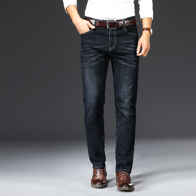 Casual Straight-Leg Jeans Trousers