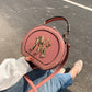 Small round bag - fashion rivet shoulder bag