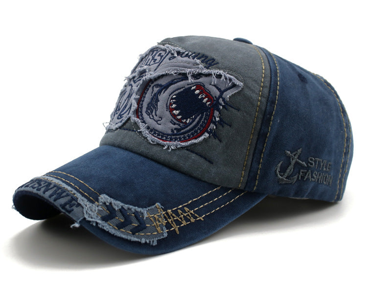 Shark Denim Hip Hop Outdoor Baseball Caps