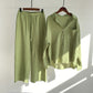 Light-Weight 2-piece Retro Cotton Linen Shirt - Loose Trousers