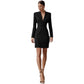 V-Neck Blazer Black Dress