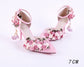 Women Flowers Sweetheart Pumps With Strap