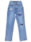 High-waisted Straight-leg Denim