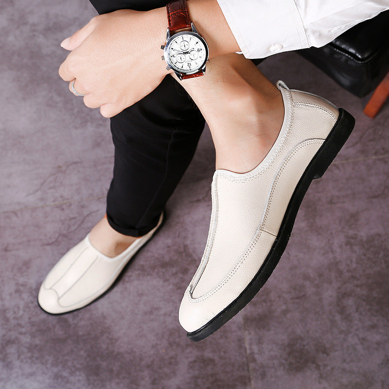 Men Full Grain Leather Slip-on Shoes