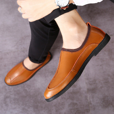 Men Full Grain Leather Slip-on Shoes