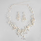 Bride wedding handmade pearl necklace earrings