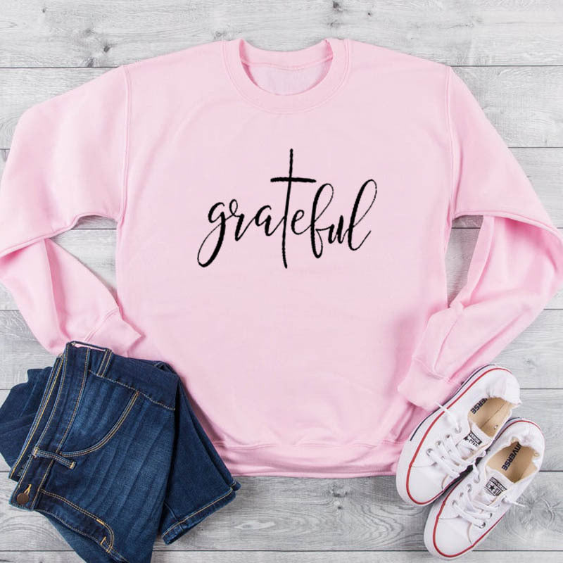 Grateful Fashion Letter Sweatshirt