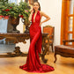 V-neck party dress long dress