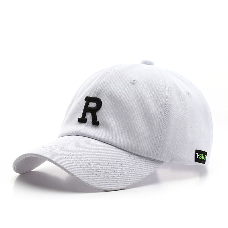 Adjustable Letter R Embroidery Unisex Cap