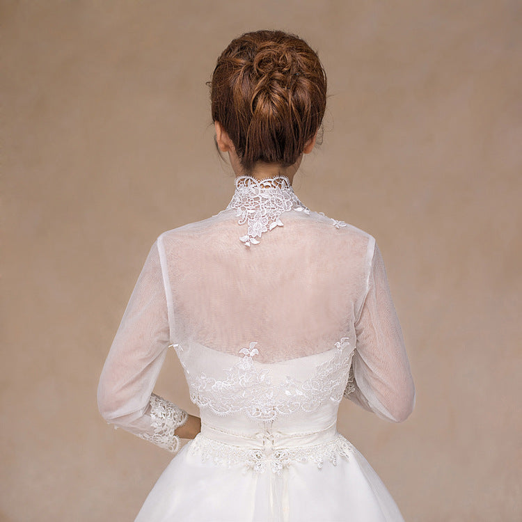 Lace bridal jacket