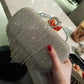 Shiny diamond ladies fringed bride clutch