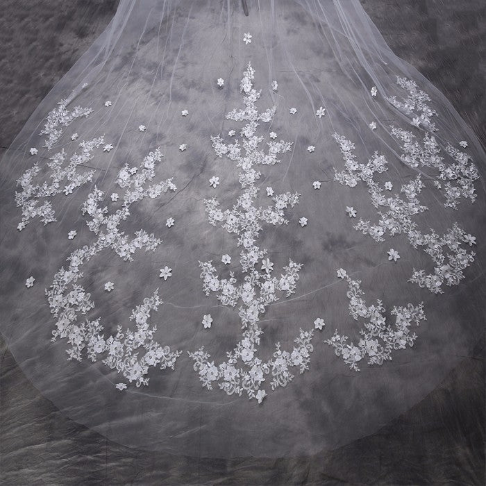 Lace bridal veil