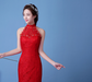 High Neck Red Mopping Dress