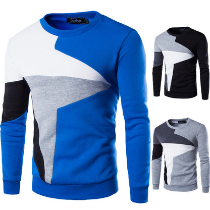 Seagull Printed Casual Round-Neck Slim Cotton Knitted Men Sweaters