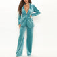 Fashion Casual Solid Color Suit Two-piece Set