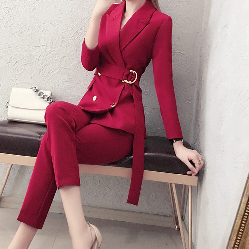 Western style red suit