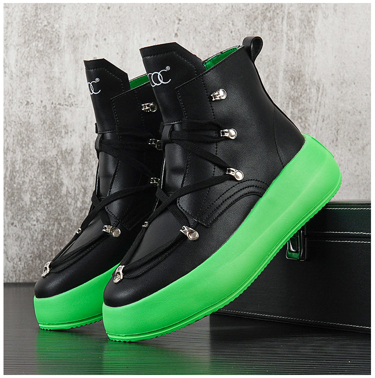 White High-top Board Shoes - Men Fashion