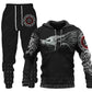 3D Wolf Print Tracksuit Hooded Two Piece Set