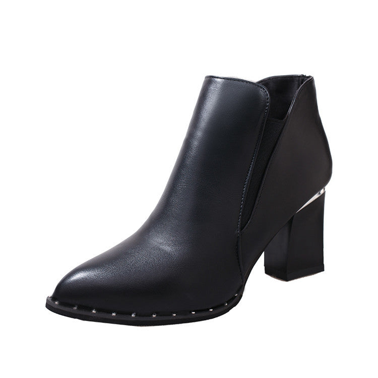 Thin Martin boots high-heeled thick heel