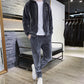 Fashionable velvet sports suit men