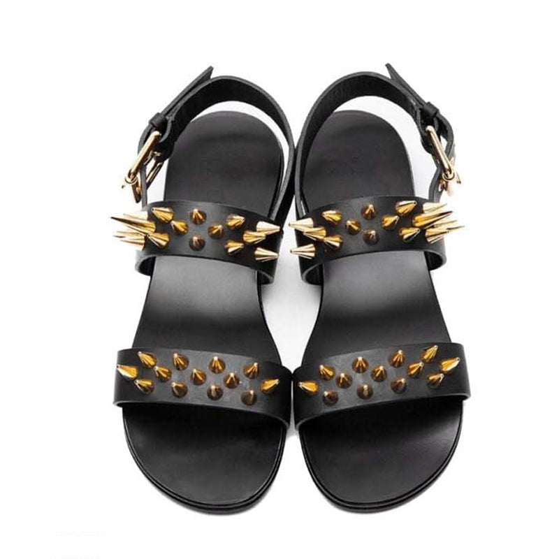 Summer Design Leather Rome Rock Fashion Men Sandal