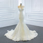 Beautiful Elegant Two Fishtail Tube TopsThin and Dreamy Detachable Bridal