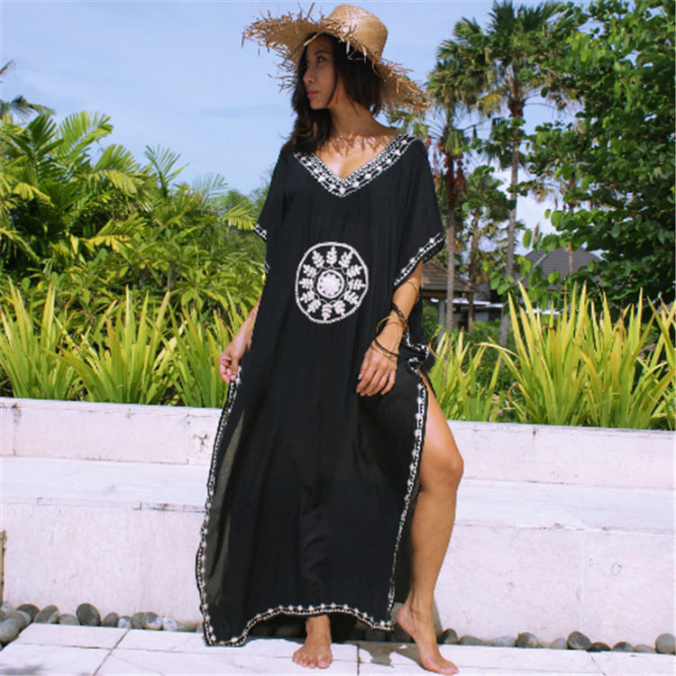 Printed Loose Large Size Beach Dress Robe