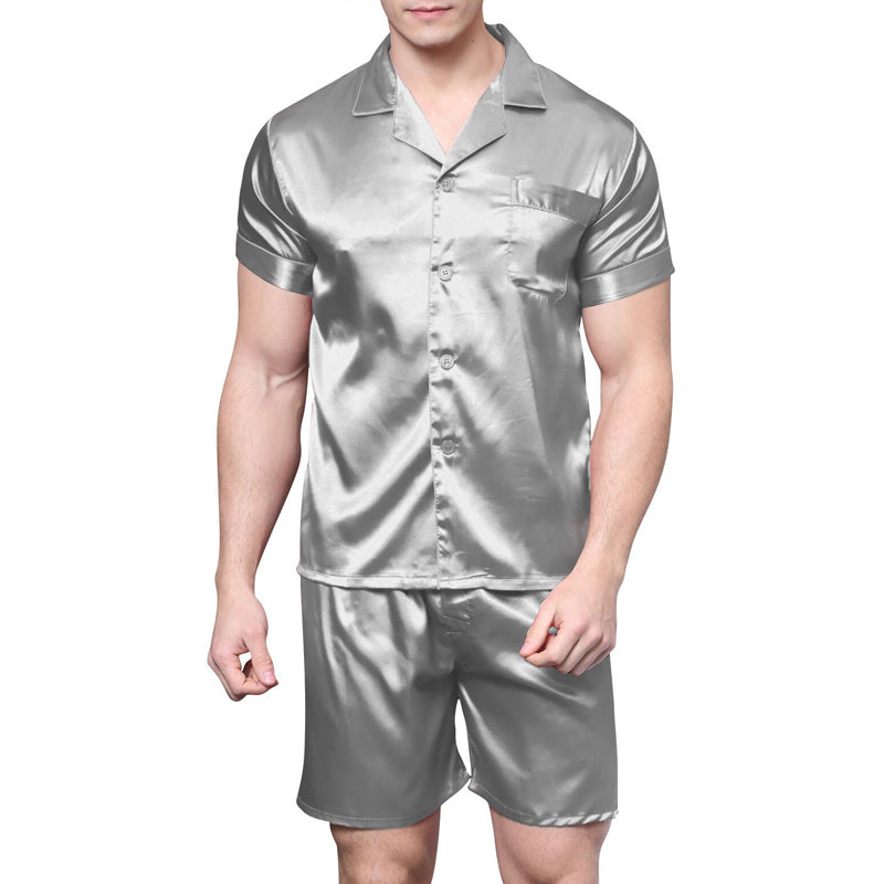 Men's Stain Silk Pajama Set