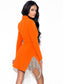 Beautifully Long-Sleeved V Neck Toast Fashion Suit Short