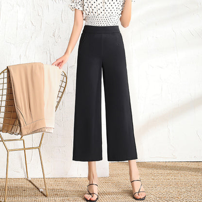 Wide-Leg Pants High-Waist Straight Pants