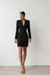 V-Neck Blazer Black Dress