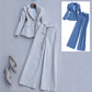 One-button Lapel Wide-leg Trousers Two-piece Suit