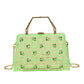 Square Printed Check Drop-Resistant Handbag