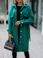 Solid Color Long Sleeve Woolen Coat