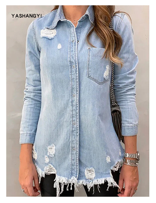 Ripped Denim Jacket