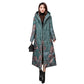 Classy Long Hooded Printed Padded Jacket