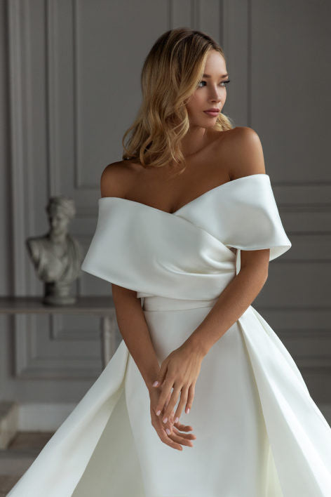 White Satin Wedding Dress