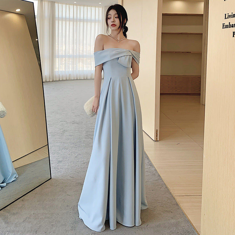 Fashion Simple Long Bridesmaid Dress