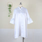 Stand-up Collar Flared Sleeve Button Cardigan Loose Dress