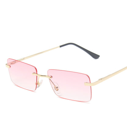 Rimless sunglasses women square