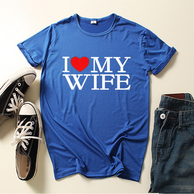 Wife Husband Short Sleeves Shirt