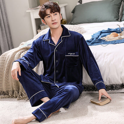 Double-Sided velvet couple pajamas