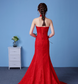 High Neck Red Mopping Dress