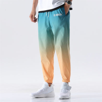 Oversized Men's Gradient Cropped Trousers