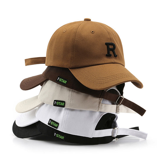 Adjustable Letter R Embroidery Unisex Cap