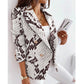 Double-Breasted Fashion Print Blazer