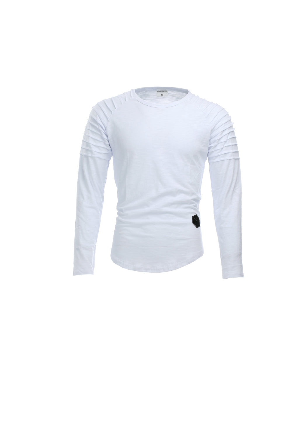 Round Neck Solid Color Long Sleeve T-Shirt