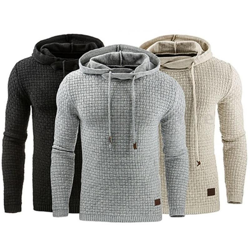 Men's Jacquard Sweater Long-sleeved Hoodie