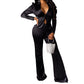 Ladies Sexy Suit Wide Leg Pants -Two-piece Suit